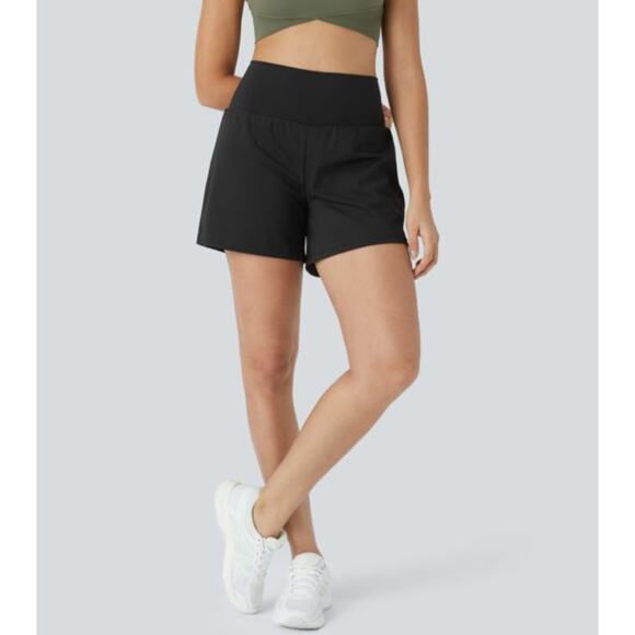 Halara Super High Waisted Pocket & Pocket 2-in-1 Yoga Shorts 5''-Longer Length - Picture 1 of 7